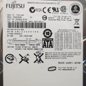 Disque dur MHW2080BH – 80 Go, format 2,5 pouces IDE / PATA, conçu pour ordinateurs portables anciens et systèmes compatibles IDE.